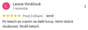Reference ke kurzu: Gua Sha - regenerační čínská masáž od Leona Voráčová - Google Recenze