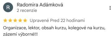 Reference ke kurzu: Kraniosakrální balancing I od Radomira Adámková - Google Recenze